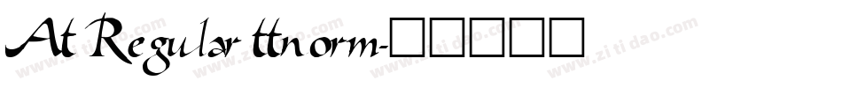 At Regular ttnorm字体转换